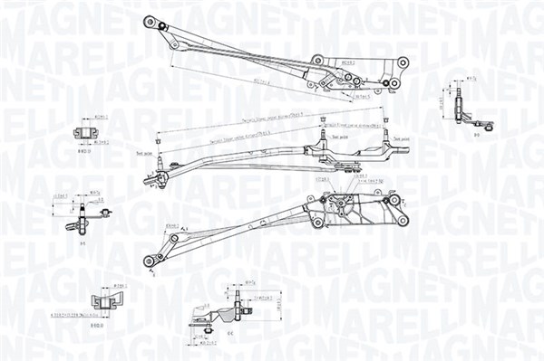 Tiranteria tergicristallo - 085570758010 MAGNETI MARELLI