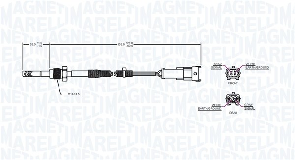 Sensor, exhaust gas temperature - 172000043010 MAGNETI MARELLI