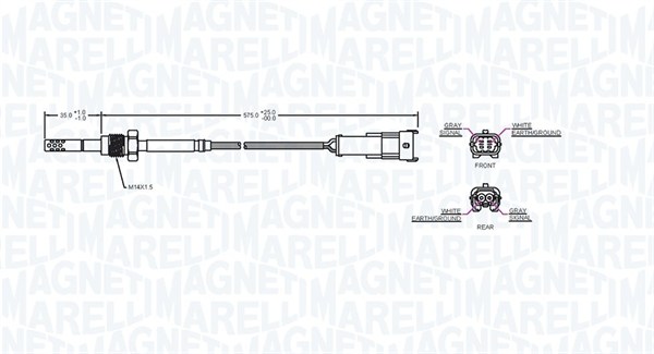 Датчик, температура выхлопных газов - 172000223010 MAGNETI MARELLI