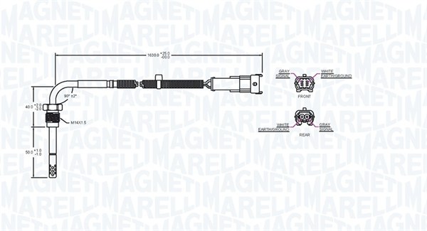 Датчик, температура выхлопных газов - 172000245010 MAGNETI MARELLI