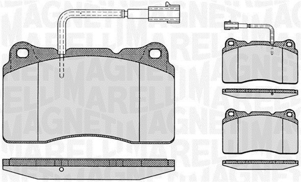 Brake Pad Set, disc brake - 363916060113 MAGNETI MARELLI