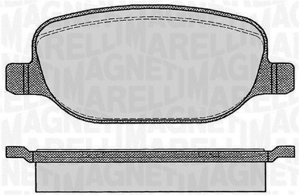 Kit pastiglie freno, Freno a disco - 363916060114 MAGNETI MARELLI