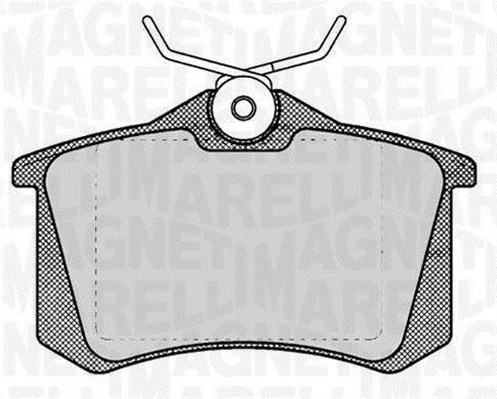 Kit pastiglie freno, Freno a disco - 363916060131 MAGNETI MARELLI