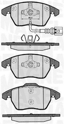 Brake Pad Set, disc brake - 363916060135 MAGNETI MARELLI