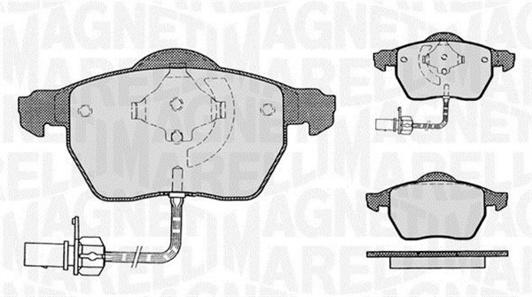 Brake Pad Set, disc brake - 363916060142 MAGNETI MARELLI