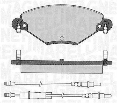 Kit pastiglie freno, Freno a disco - 363916060181 MAGNETI MARELLI