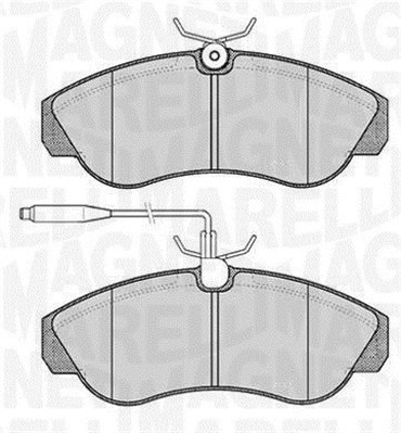 Brake Pad Set, disc brake - 363916060184 MAGNETI MARELLI