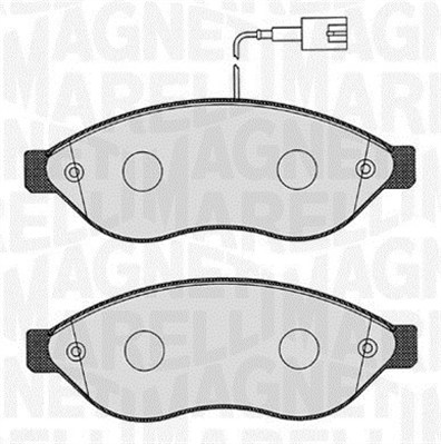 stabdžių trinkelių rinkinys, diskinis stabdys - 363916060189 MAGNETI MARELLI