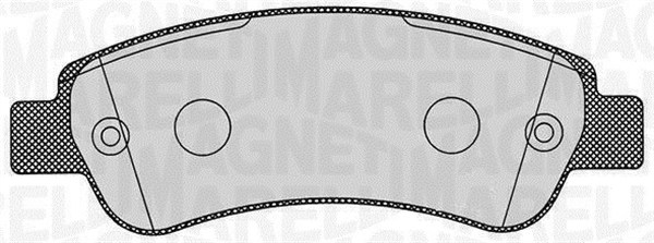 Kit pastiglie freno, Freno a disco - 363916060191 MAGNETI MARELLI