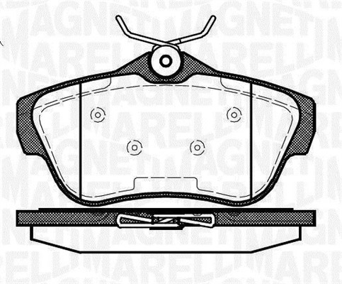 Kit pastiglie freno, Freno a disco - 363916060194 MAGNETI MARELLI
