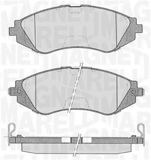 Brake Pad Set, disc brake - 363916060207 MAGNETI MARELLI