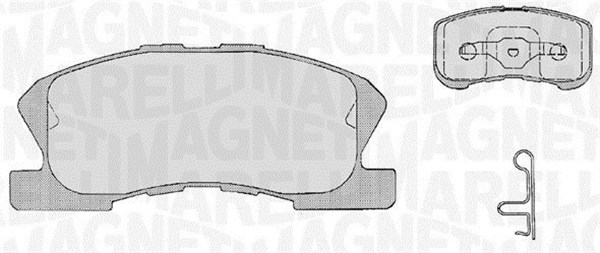 Комплект тормозных колодок, дисковый тормоз - 363916060209 MAGNETI MARELLI