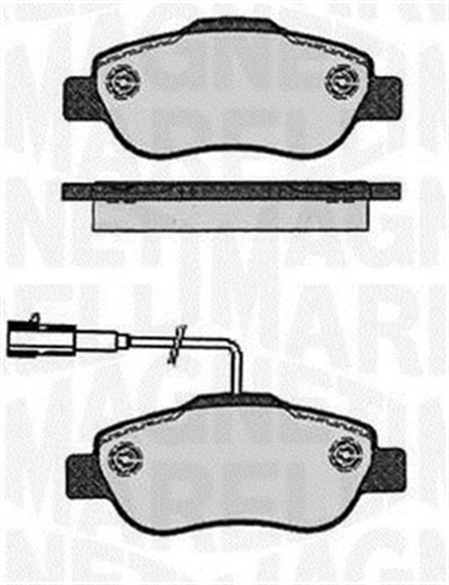 Brake Pad Set, disc brake - 363916060215 MAGNETI MARELLI