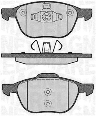 Kit pastiglie freno, Freno a disco - 363916060244 MAGNETI MARELLI