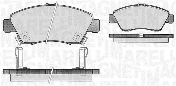 Brake Pad Set, disc brake - 363916060275 MAGNETI MARELLI