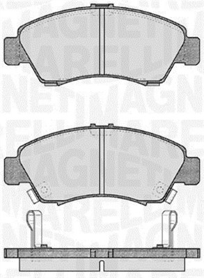 Kit pastiglie freno, Freno a disco - 363916060276 MAGNETI MARELLI