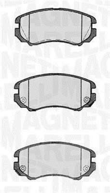 Kit pastiglie freno, Freno a disco - 363916060277 MAGNETI MARELLI