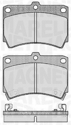 Kit pastiglie freno, Freno a disco - 363916060286 MAGNETI MARELLI