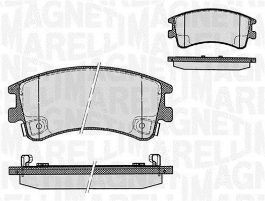 Kit pastiglie freno, Freno a disco - 363916060295 MAGNETI MARELLI