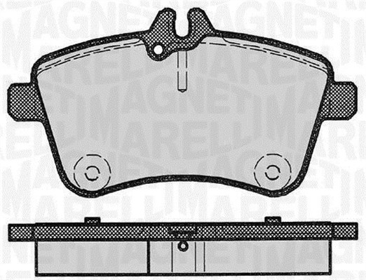 Kit pastiglie freno, Freno a disco - 363916060302 MAGNETI MARELLI