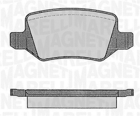 Brake Pad Set, disc brake - 363916060308 MAGNETI MARELLI