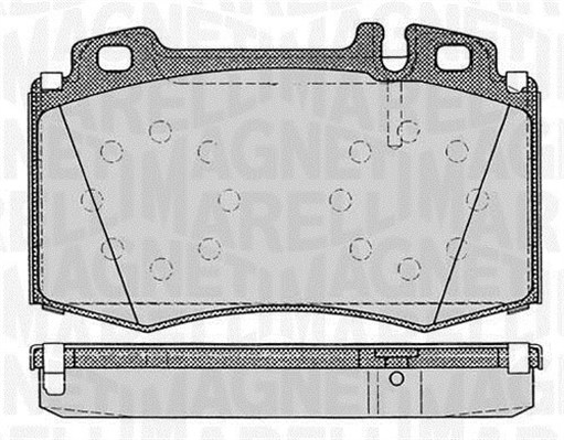 stabdžių trinkelių rinkinys, diskinis stabdys - 363916060320 MAGNETI MARELLI