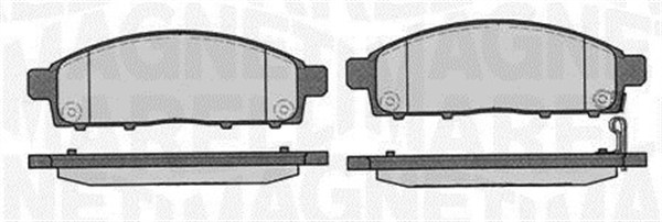 Kit pastiglie freno, Freno a disco - 363916060337 MAGNETI MARELLI