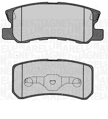 stabdžių trinkelių rinkinys, diskinis stabdys - 363916060340 MAGNETI MARELLI