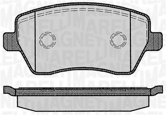 stabdžių trinkelių rinkinys, diskinis stabdys - 363916060347 MAGNETI MARELLI