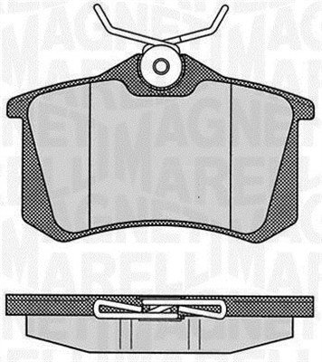 stabdžių trinkelių rinkinys, diskinis stabdys - 363916060348 MAGNETI MARELLI