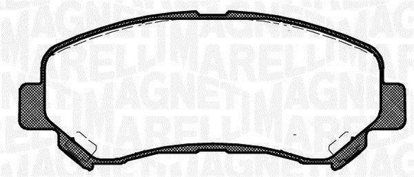 Kit pastiglie freno, Freno a disco - 363916060351 MAGNETI MARELLI