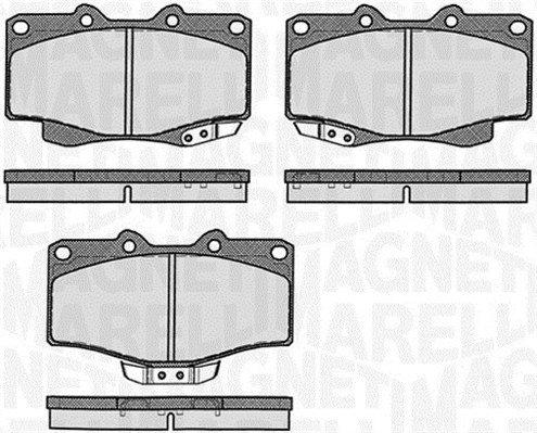 Brake Pad Set, disc brake - 363916060401 MAGNETI MARELLI
