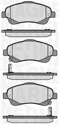 Brake Pad Set, disc brake - 363916060402 MAGNETI MARELLI