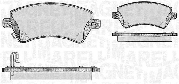 Brake Pad Set, disc brake - 363916060408 MAGNETI MARELLI