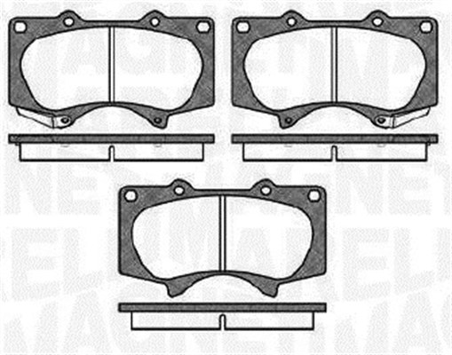 stabdžių trinkelių rinkinys, diskinis stabdys - 363916060409 MAGNETI MARELLI