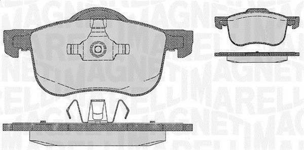 Brake Pad Set, disc brake - 363916060422 MAGNETI MARELLI