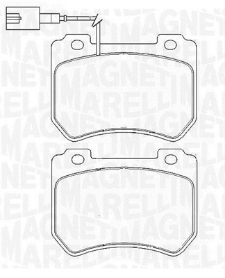 Kit pastiglie freno, Freno a disco - 363916060423 MAGNETI MARELLI