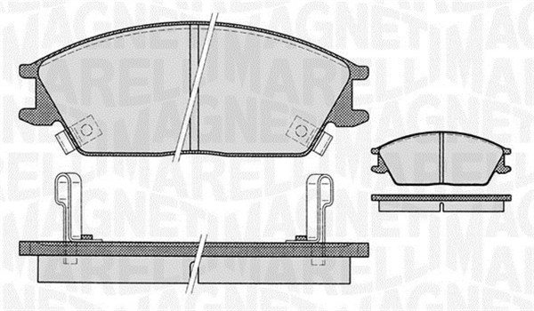 stabdžių trinkelių rinkinys, diskinis stabdys - 363916060459 MAGNETI MARELLI