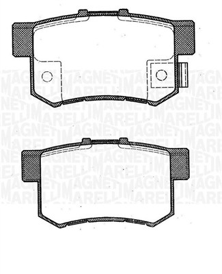 Kit pastiglie freno, Freno a disco - 363916060461 MAGNETI MARELLI