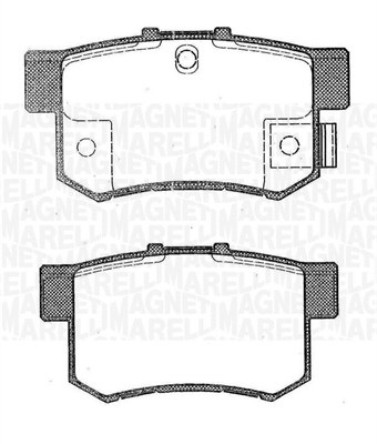 Brake Pad Set, disc brake - 363916060462 MAGNETI MARELLI