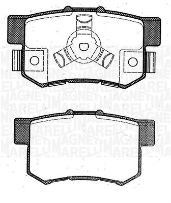 Brake Pad Set, disc brake - 363916060463 MAGNETI MARELLI