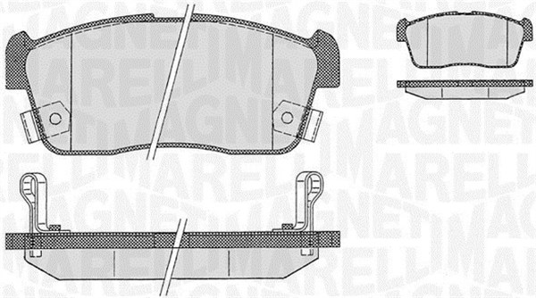 Brake Pad Set, disc brake - 363916060471 MAGNETI MARELLI