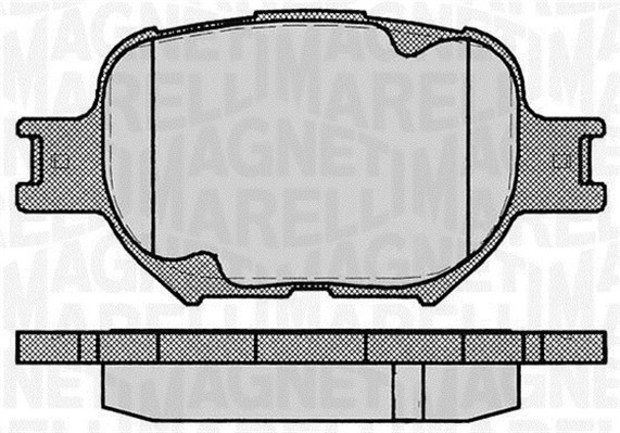 Brake Pad Set, disc brake - 363916060493 MAGNETI MARELLI