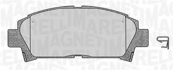 Комплект тормозных колодок, дисковый тормоз - 363916060509 MAGNETI MARELLI