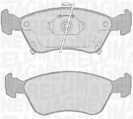 Kit pastiglie freno, Freno a disco - 363916060532 MAGNETI MARELLI