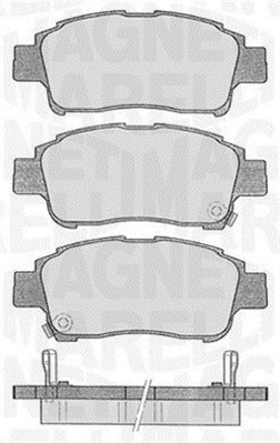 Kit pastiglie freno, Freno a disco - 363916060533 MAGNETI MARELLI