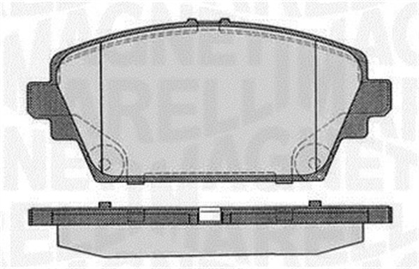 Brake Pad Set, disc brake - 363916060566 MAGNETI MARELLI