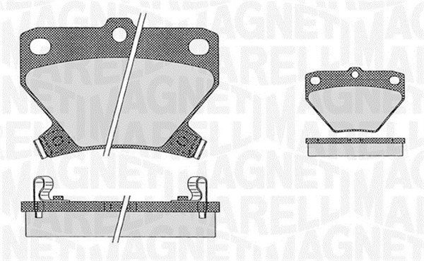Brake Pad Set, disc brake - 363916060593 MAGNETI MARELLI