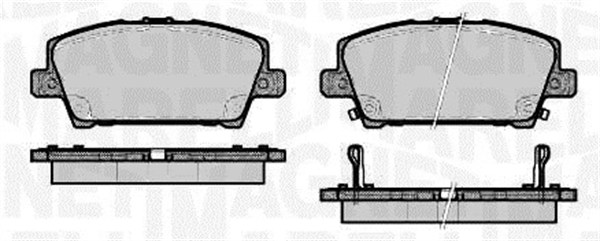 Комплект тормозных колодок, дисковый тормоз - 363916060620 MAGNETI MARELLI