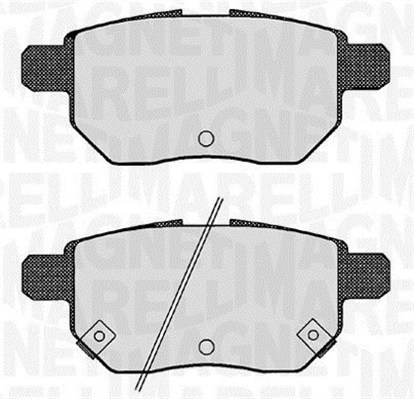 Brake Pad Set, disc brake - 363916060629 MAGNETI MARELLI